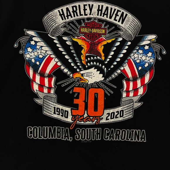 Harley Davidson Motorcycle Columbia SC Eagle Biker T Shirt Mens XL X-Large - Picture 4 of 6